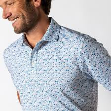 Duck Head Long Drive Performance Polo Pastel Pink