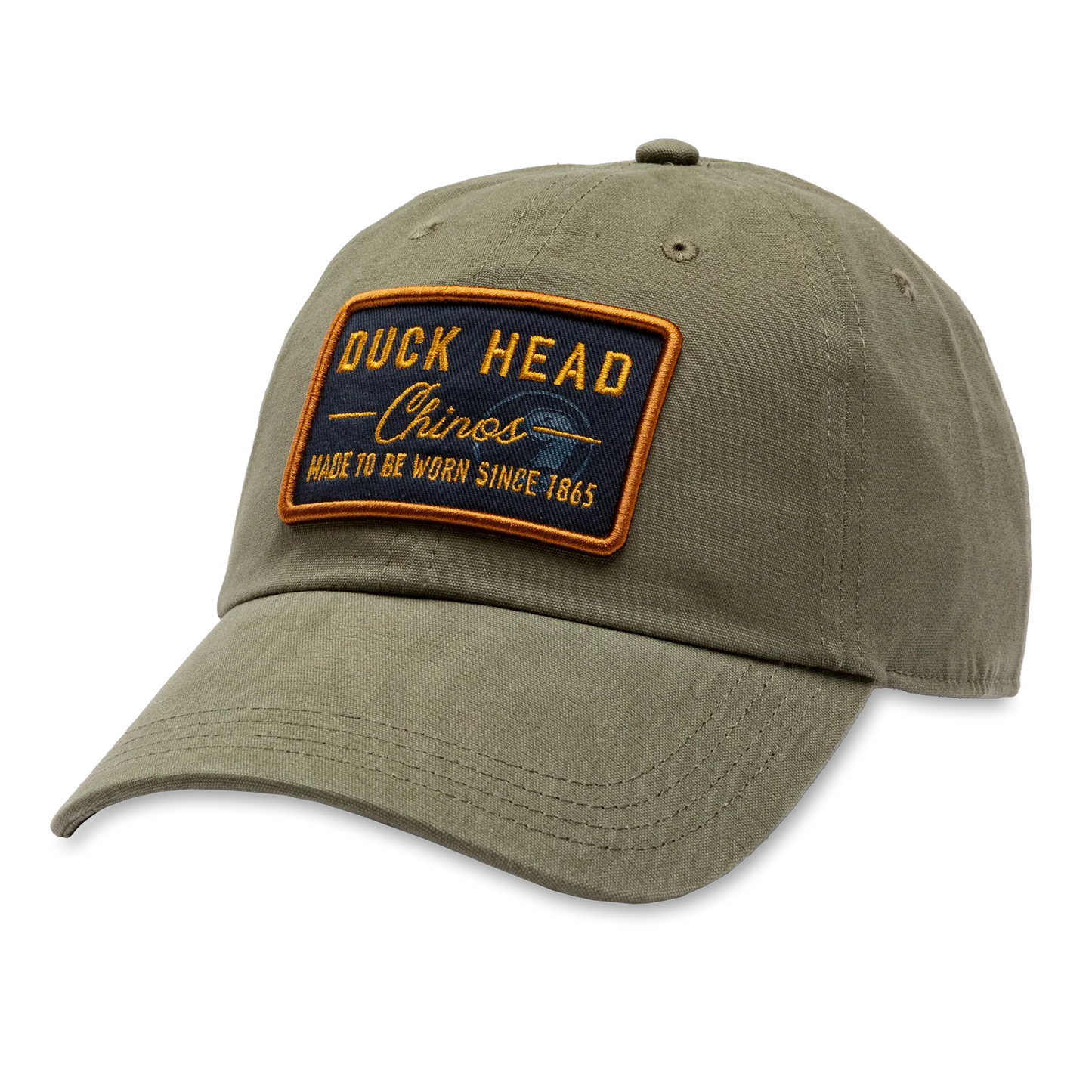 Duck Head Chinos Patch Canvas Hat Dark Olive