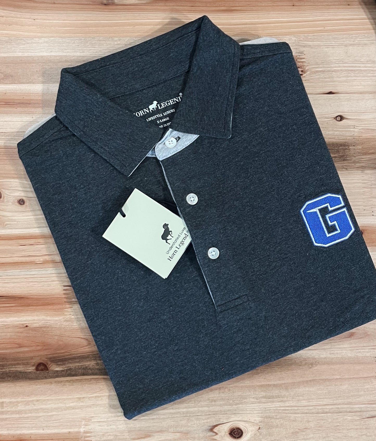 Horn Legend Graves County Polo Charcoal