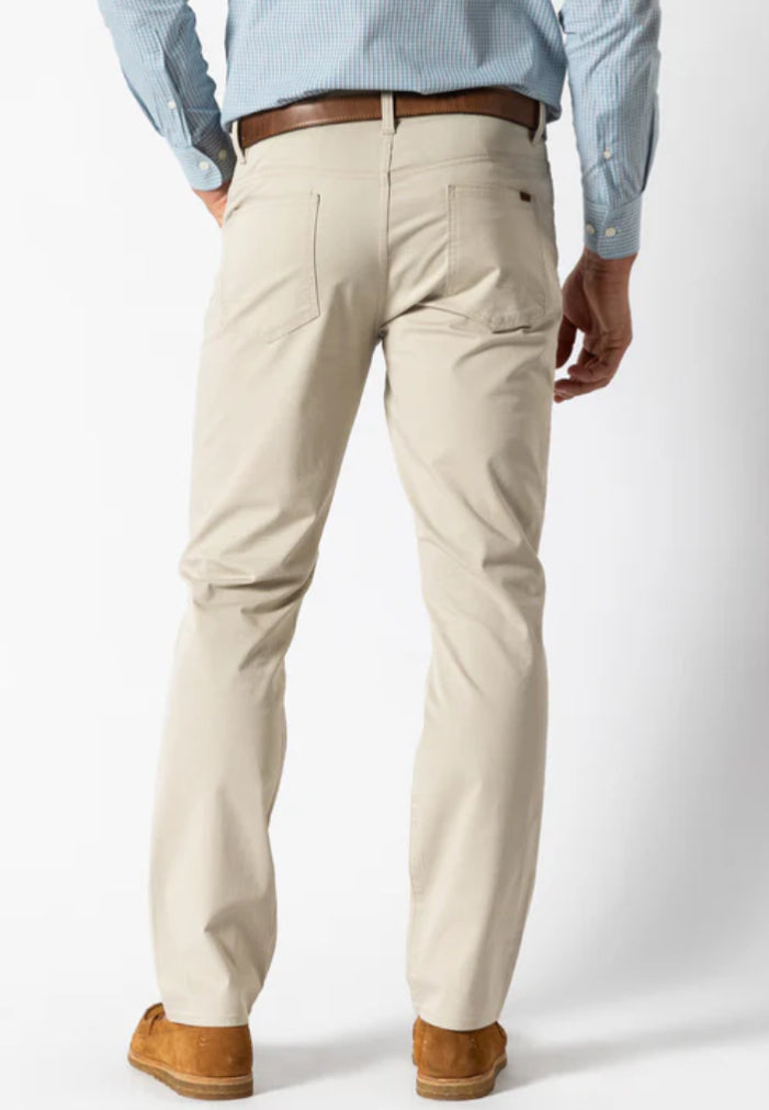 Duckhead Classic Fit Pinpoint Canvas Five-Pocket Pants Stone