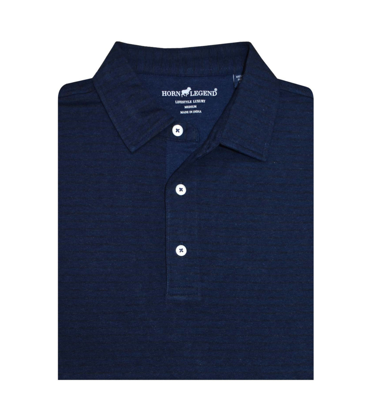 Horn Legend Striped Polo Navy/Charcoal