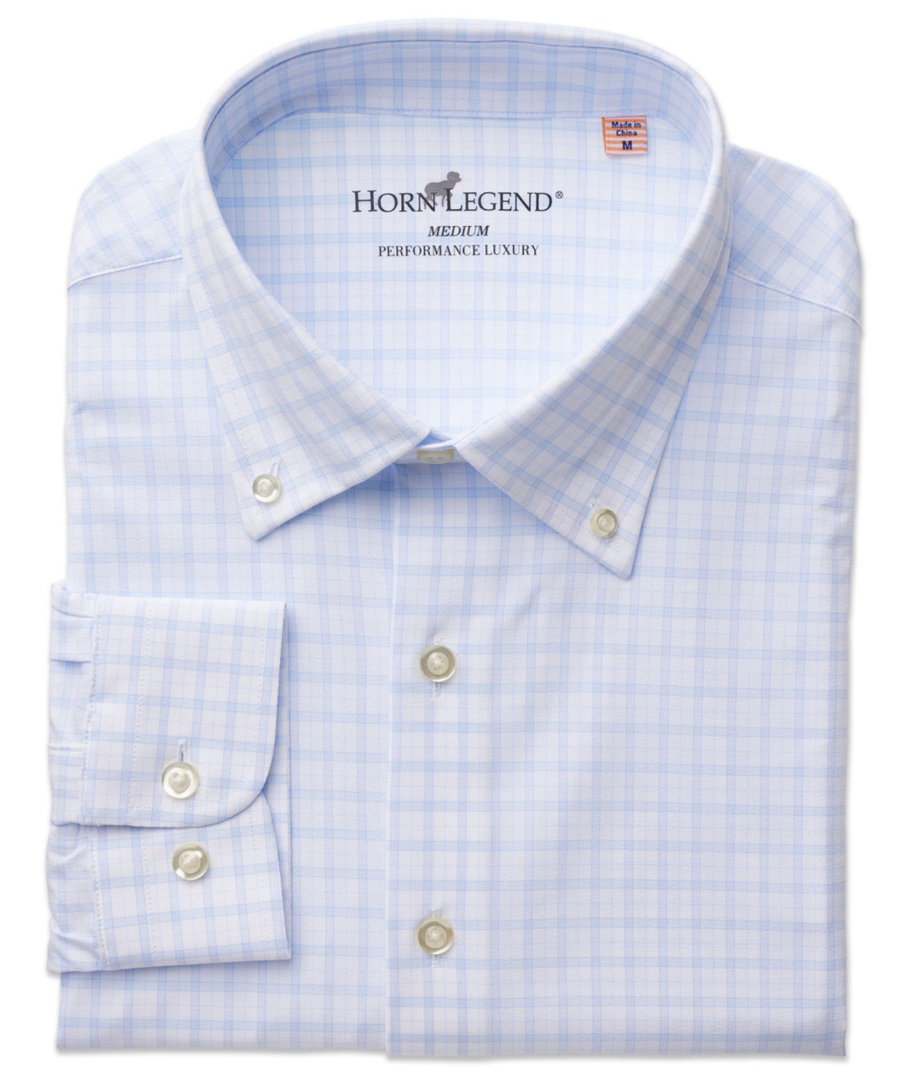 Horn Legend Ice House Performance Luxury Shirt Ice Blue