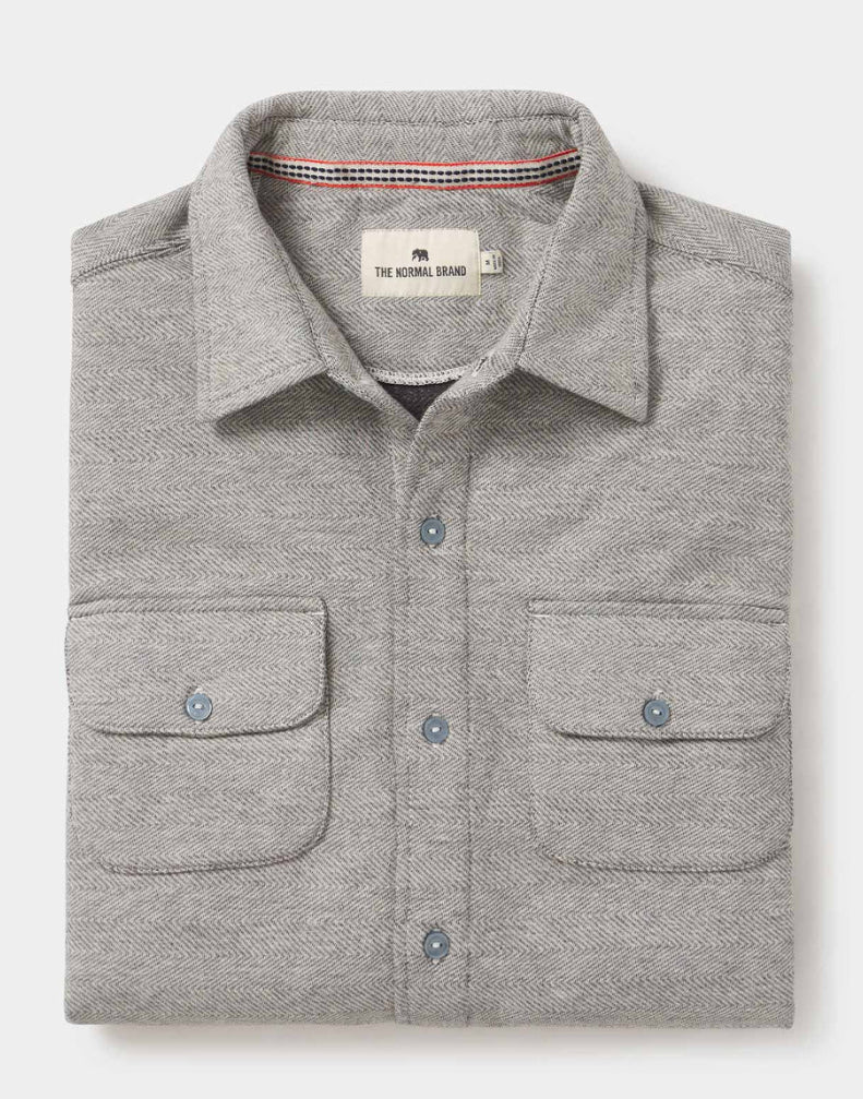 The Normal Brand The Normal Brand Textured Knit Shirt in Graphite