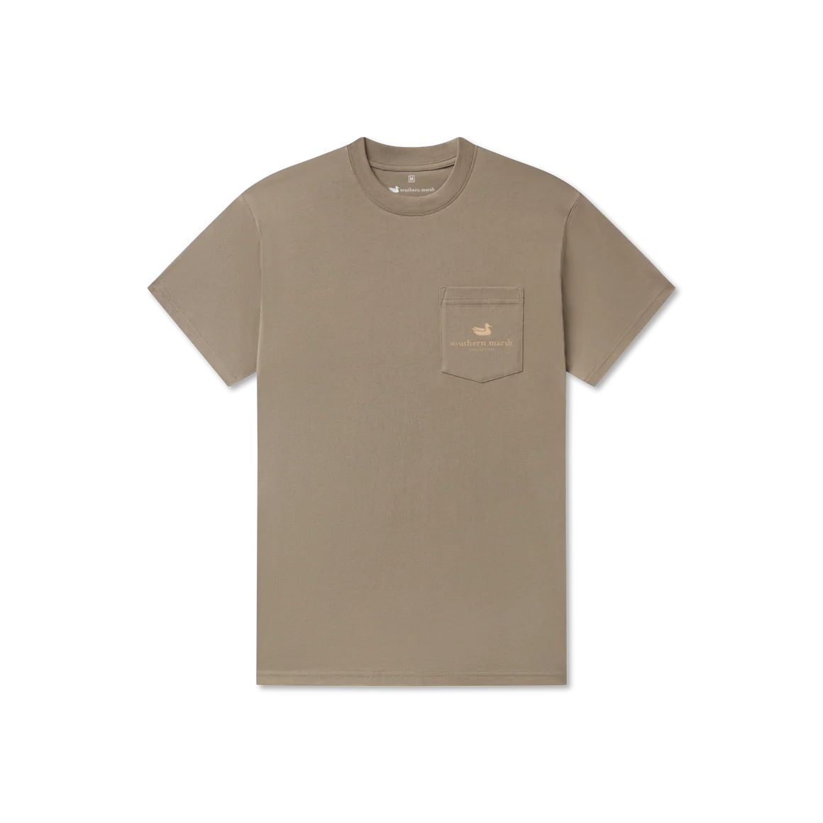 Southern Marsh Vintage Duck Decoy Camo Tee Stonewall Olive