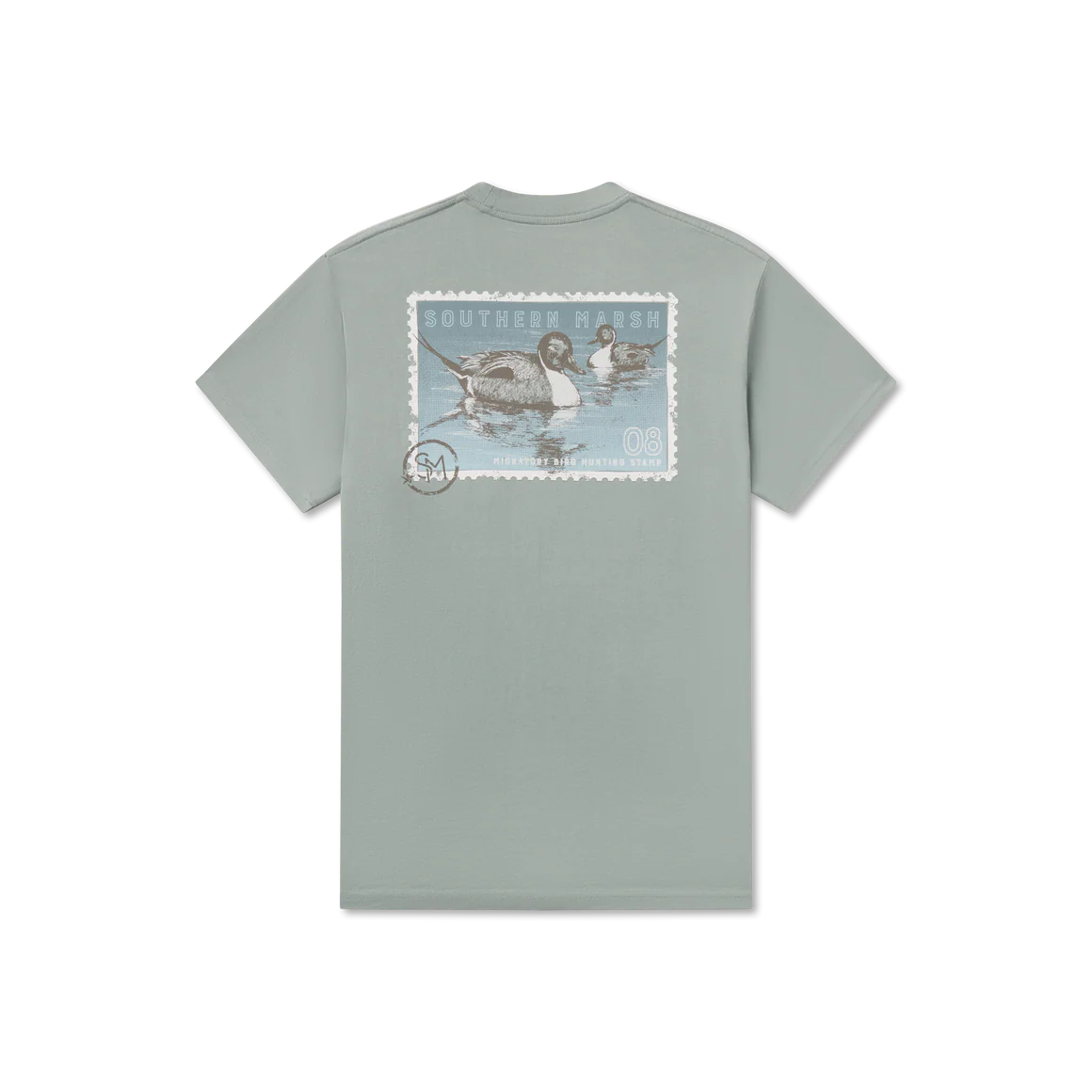 Southern Marsh Duckstamp Pintail Tee Burnt Sage