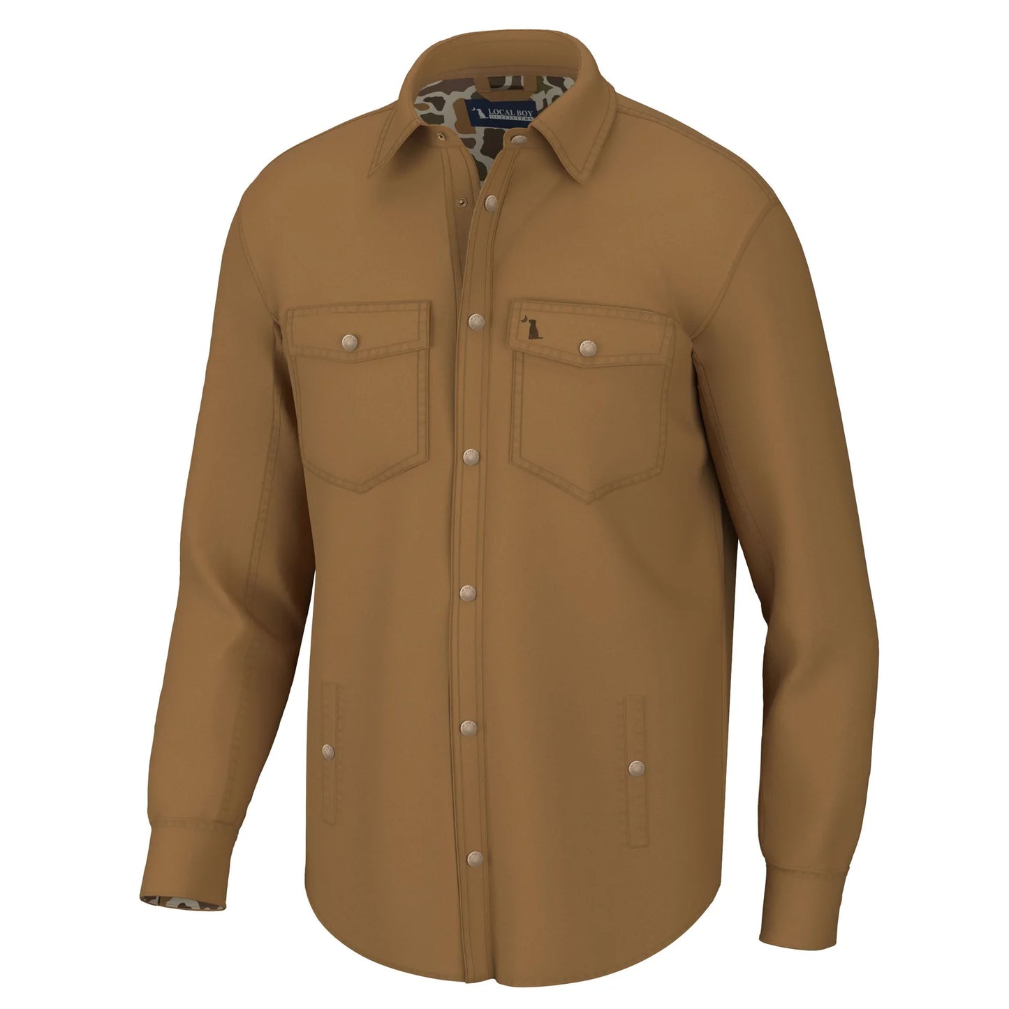 Local Boy Sportsman’s Shacket Rustic Oak