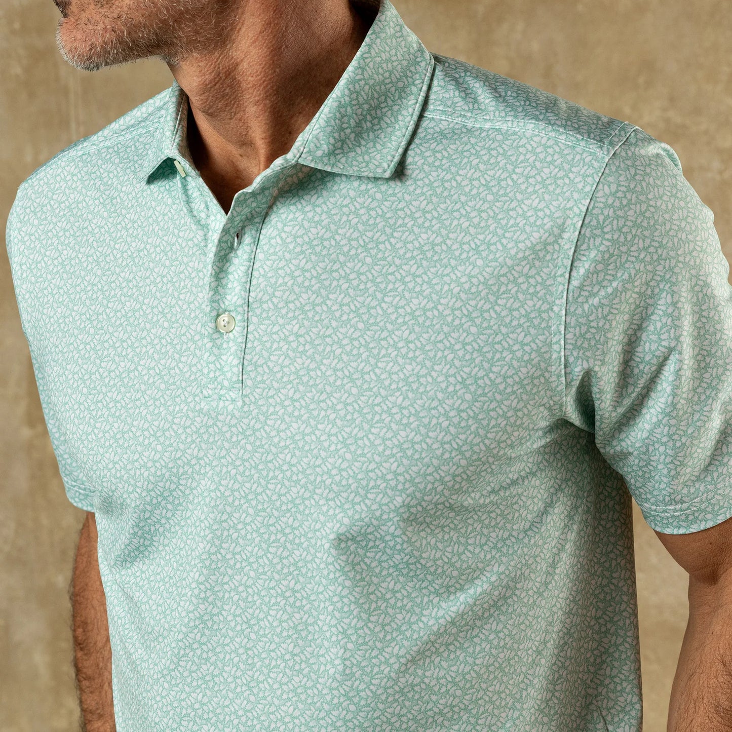 DUCK HEAD LONG DRIVE PERFORMANCE POLO - BAY FLORAL