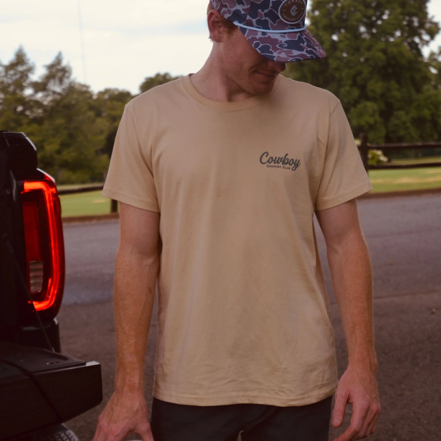 Cowboy Country Club Cursive Club Cream