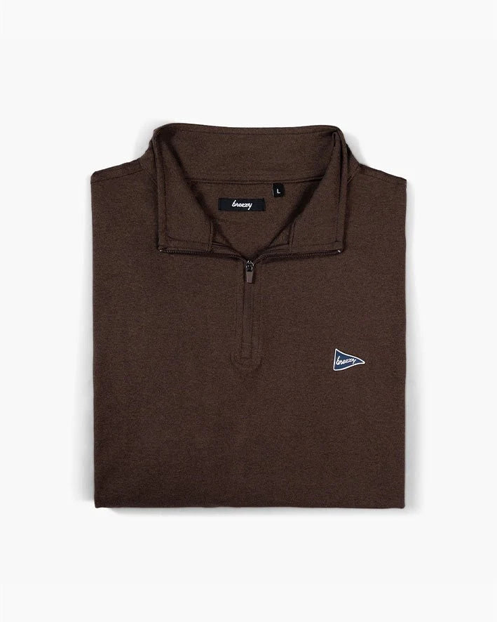 Breezy Golf The Gimme Quarter-Zip Espresso