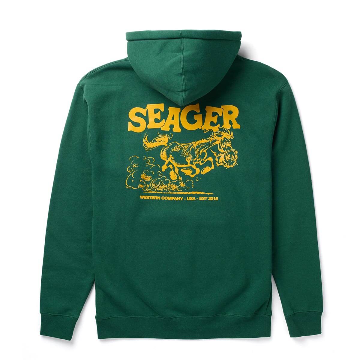 SEAGER HORSE FRIED HOODIE GREEN