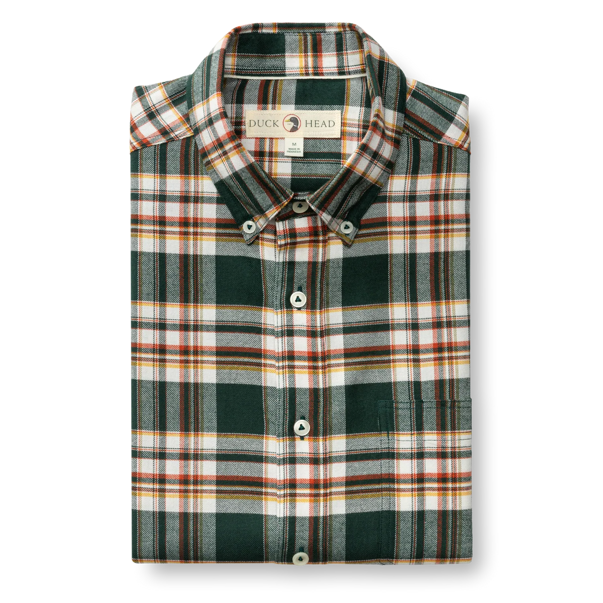 DUCK HEAD COTTON FLANNEL SPORT SHIRT PINEWELL PLAID PINE GROVE