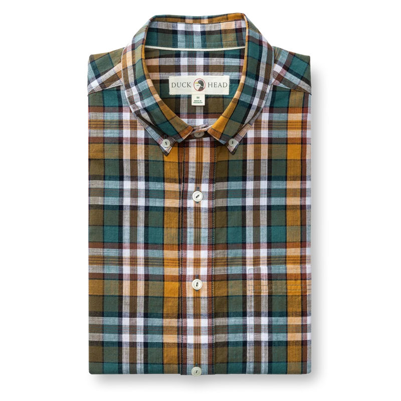 DUCK HEAD COTTON SLUB SPORT SHIRT AMBERWOOD