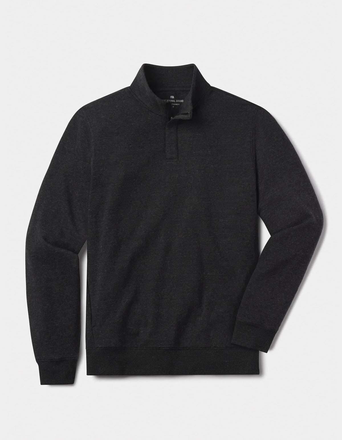 THE NORMAL BRAND FLEECE PUREMESO QUARTER ZIP in PHANTOM