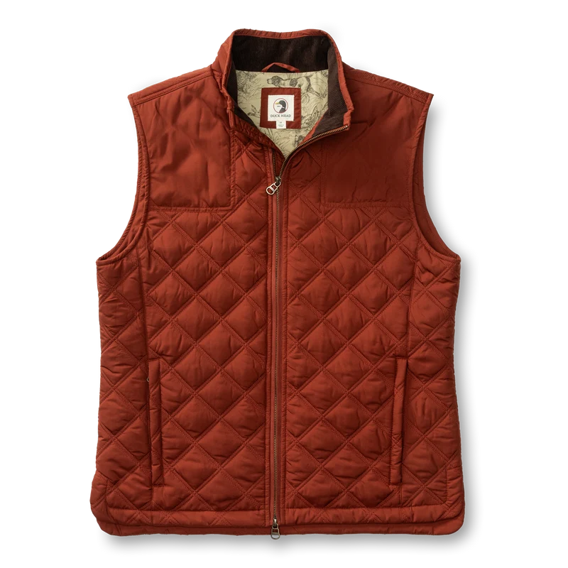 DUCK HEAD FREMONT PERFORMANCE QUILTED VEST/ BRANDY BROWN