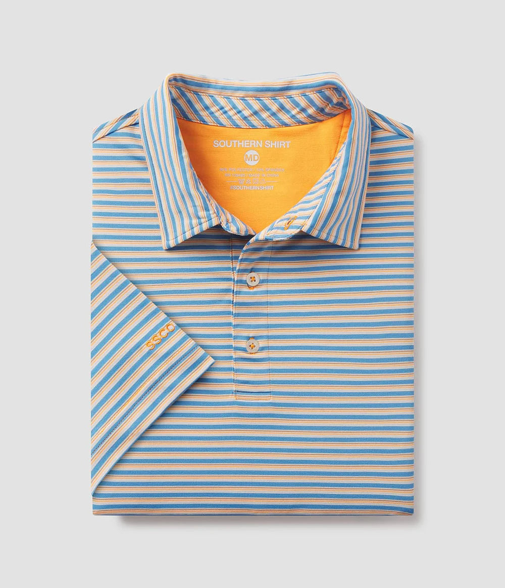 Southern Shirt Augusta Stripe Polo Azure