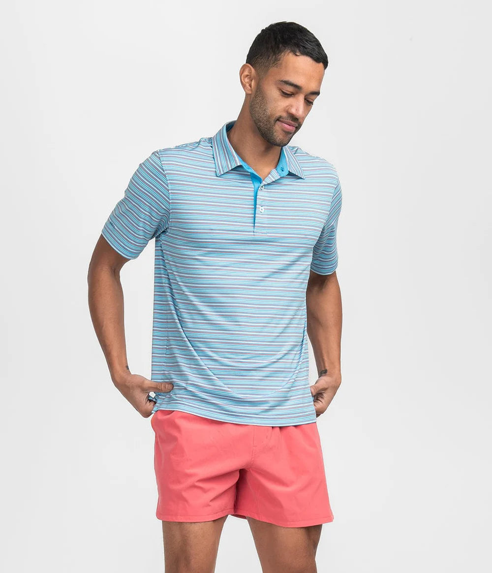 Southern Shirt Sawgrass Stripe Polo Marina