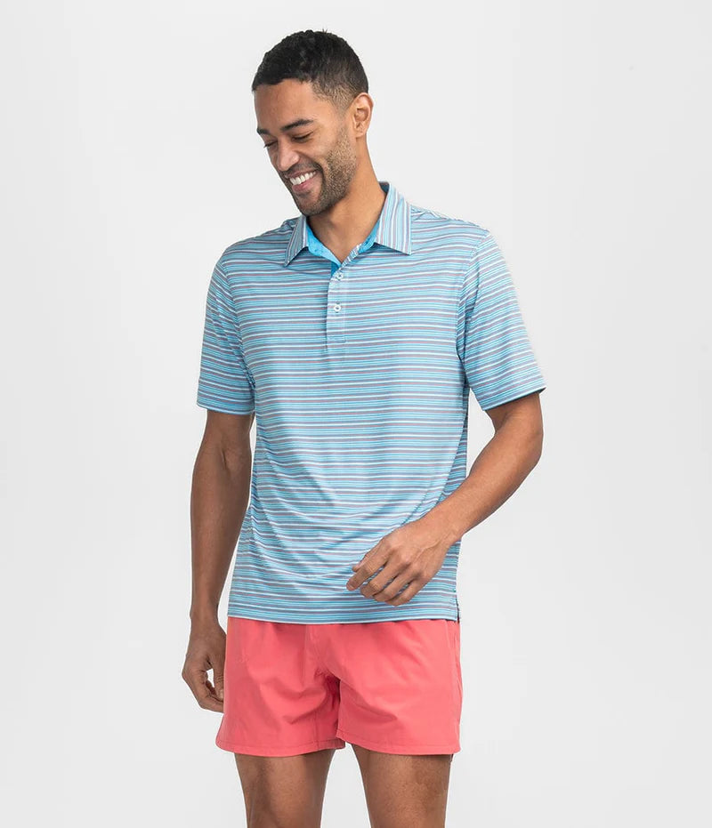 Southern Shirt Sawgrass Stripe Polo Marina