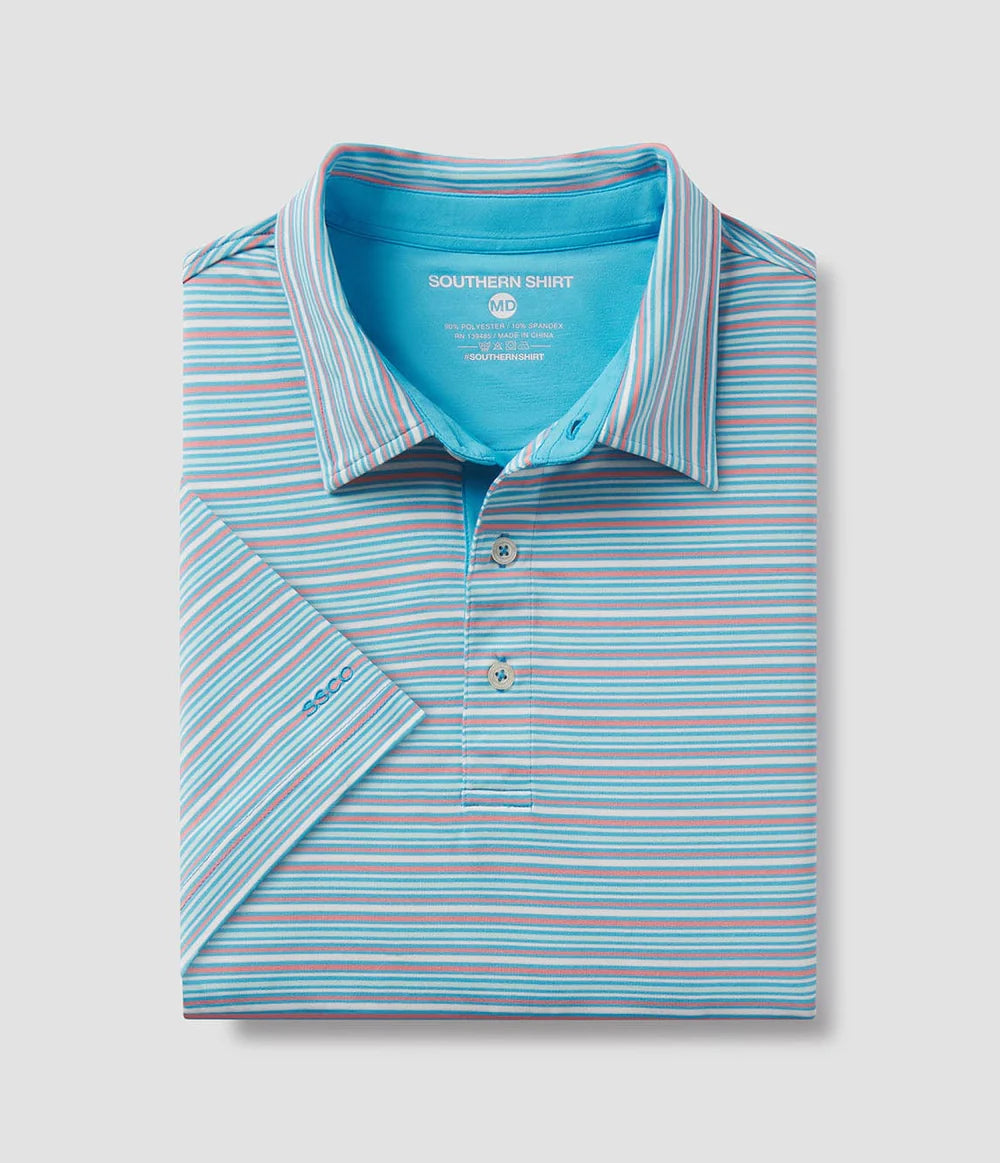 Southern Shirt Sawgrass Stripe Polo Marina