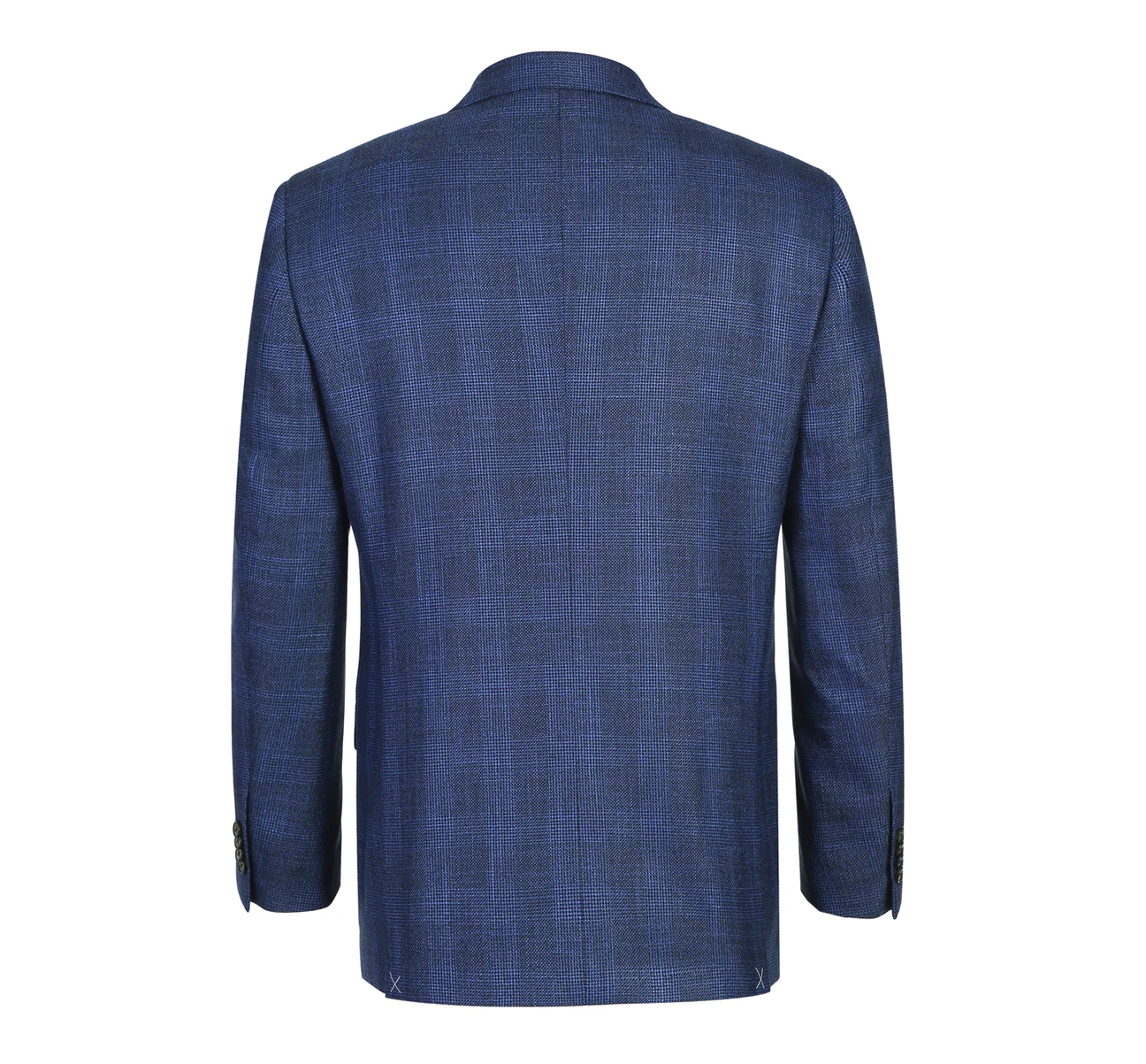 Classic Fit Navy Big-Plaid Suit Jacket