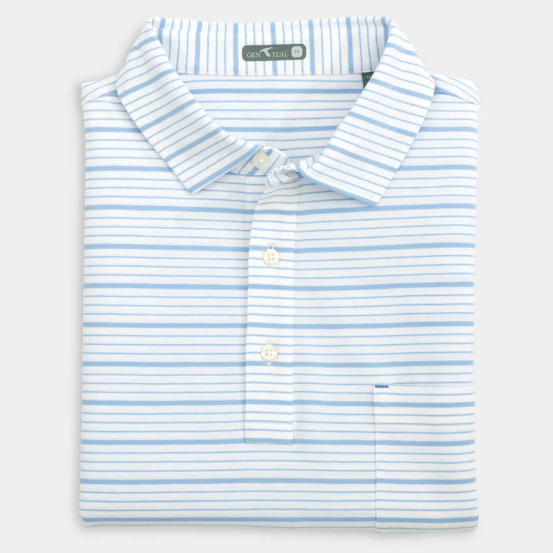Gen Teal Kelley Cotton Blend Polo