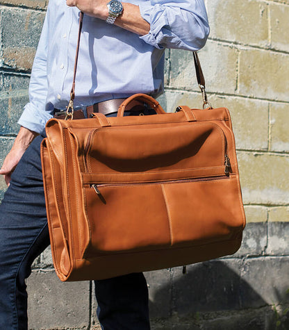 SARGE LEATHER ANDES TRI-FOLD GARMENT BAG