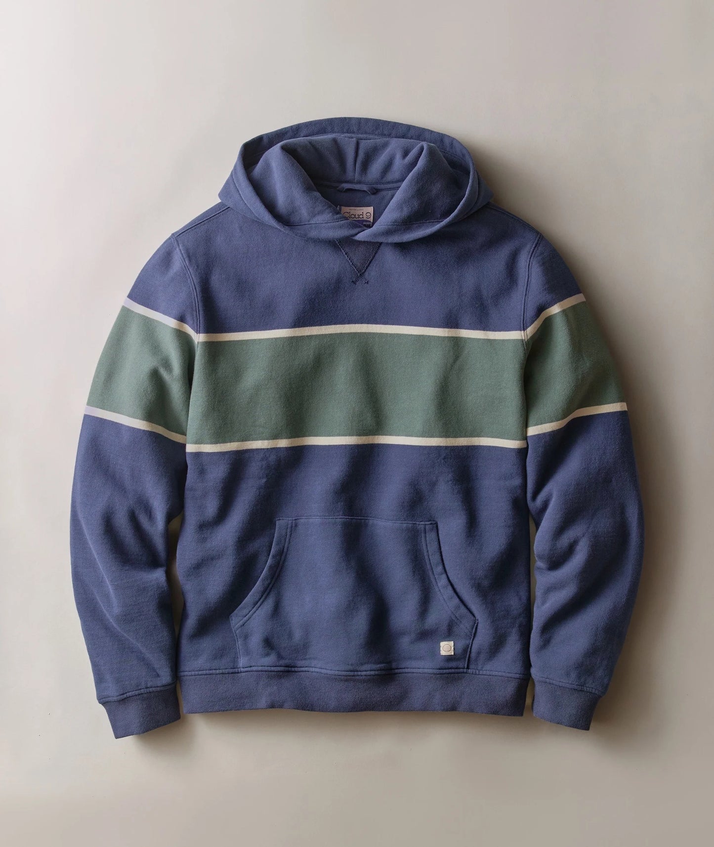 Marine Layer Cloud 9 Fleece Hoodie Mood Indigo Colorblock