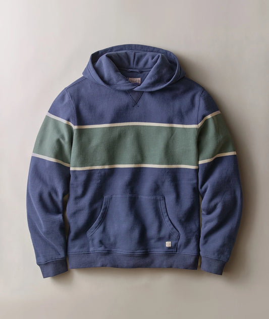 Marine Layer Cloud 9 Fleece Hoodie Mood Indigo Colorblock