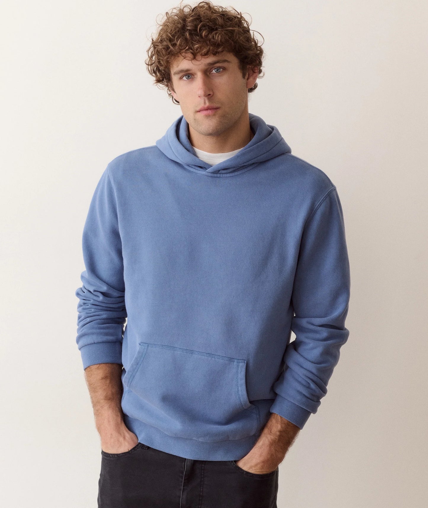 MARINE LAYER RELAXED CLOUD 9 FLEECE HOODIE COPEN BLUE