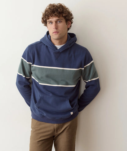 Marine Layer Cloud 9 Fleece Hoodie Mood Indigo Colorblock