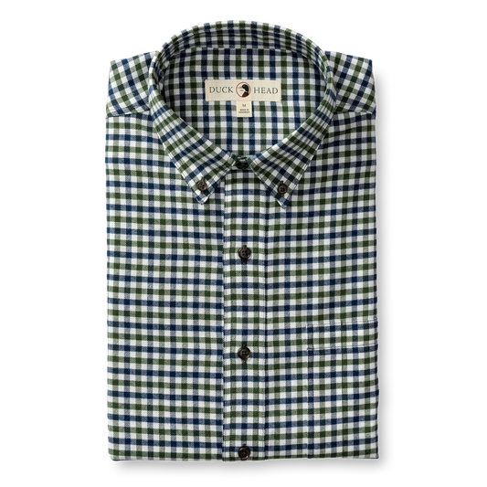 Duck Head Cotton Flannel Sport Shirt Varney Plaid