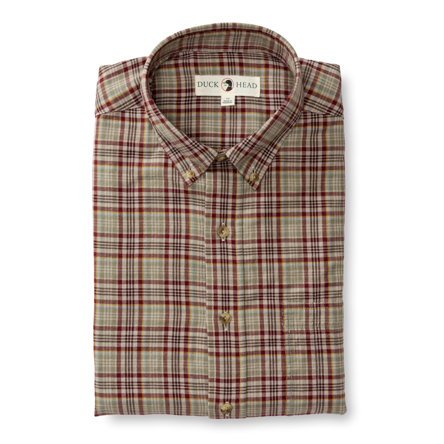 Cotton/Wool Twill Sport Shirt Westfall Plaid - Tawny Port