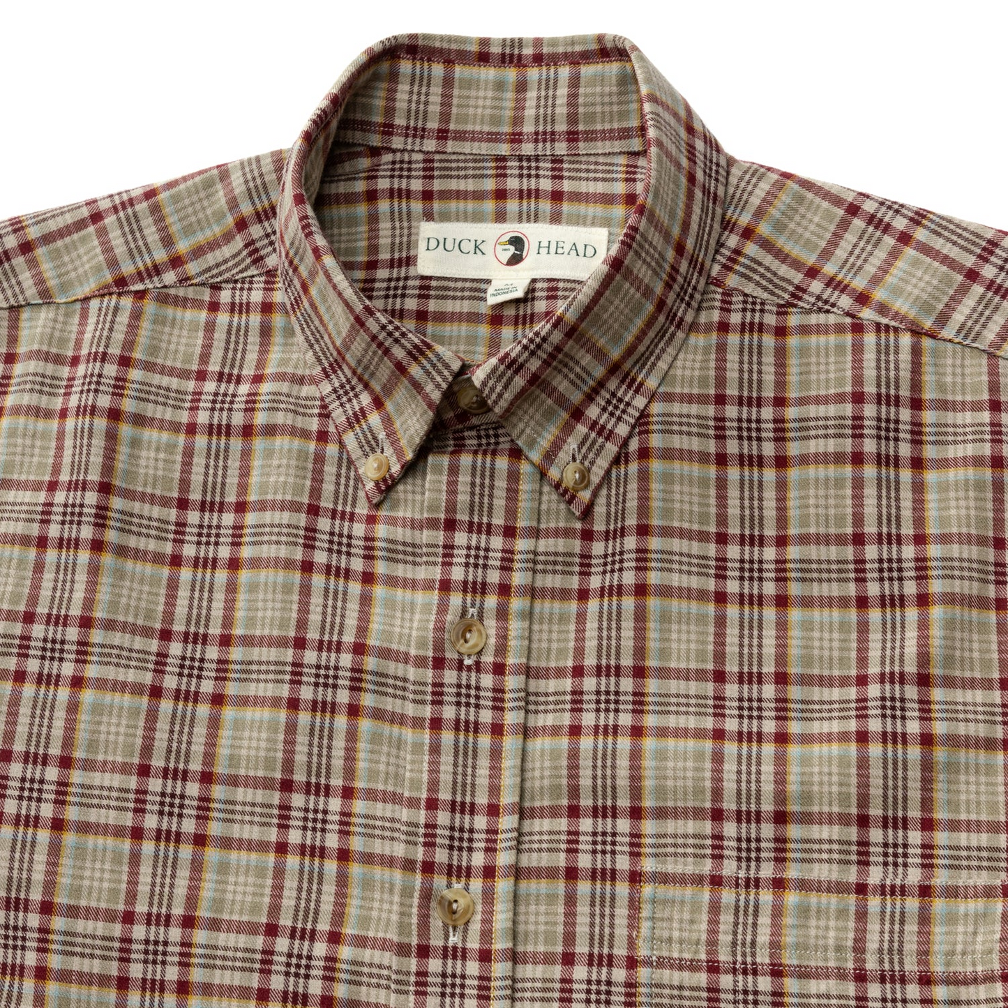 Cotton/Wool Twill Sport Shirt Westfall Plaid - Tawny Port