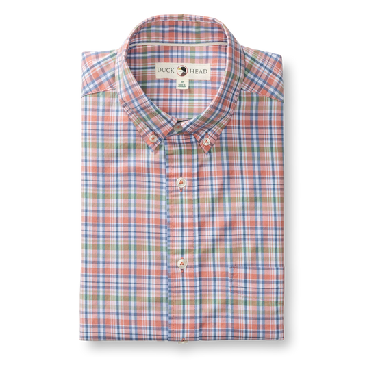 DUCK HEAD COTTON TWILL SPORT SHIRT - PRATT PLAID