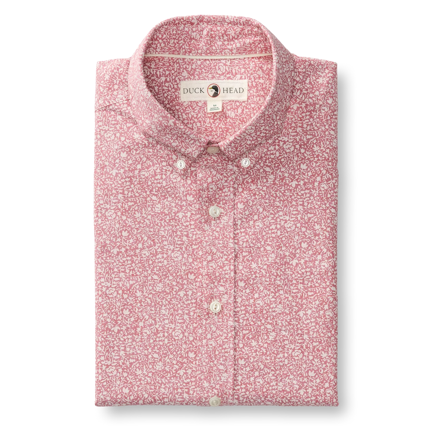 Duck Head Cotton Chambray Sport Shirt Rosewood