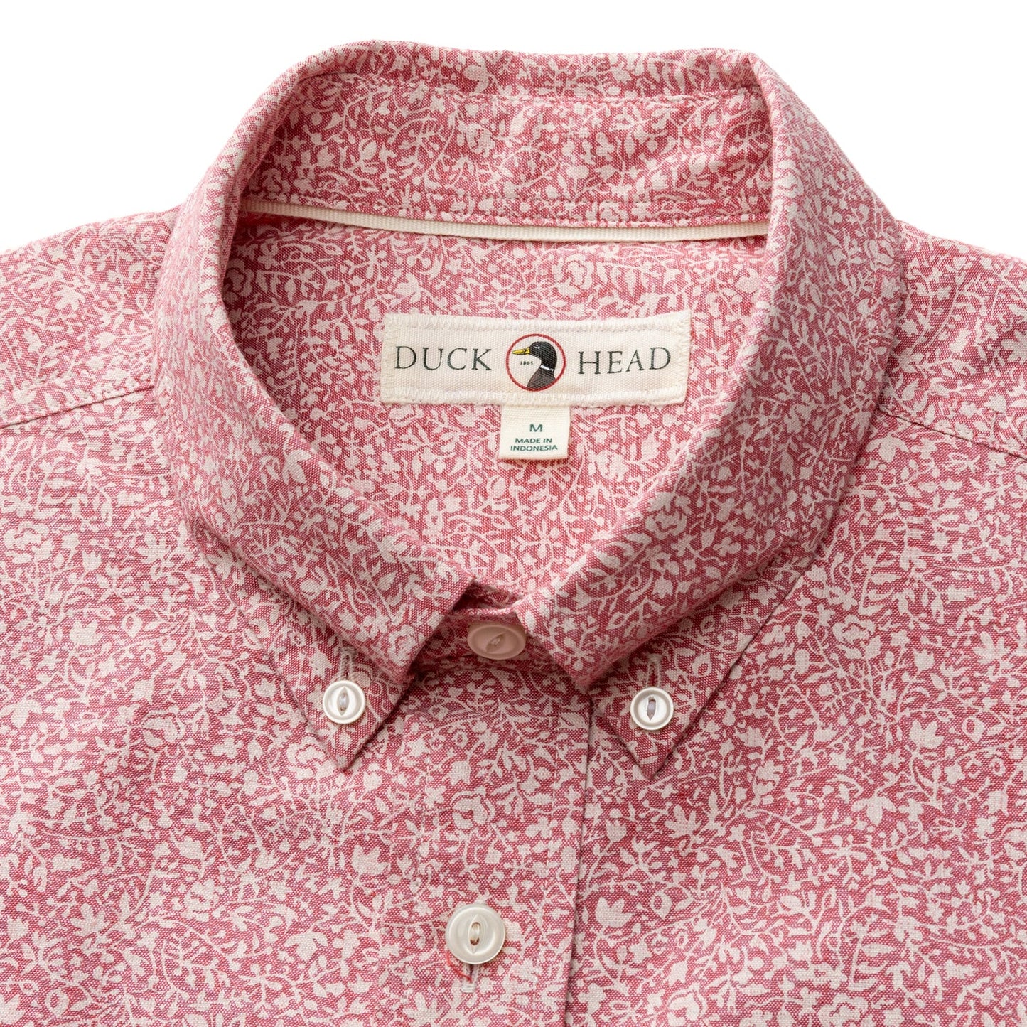 Duck Head Cotton Chambray Sport Shirt Rosewood