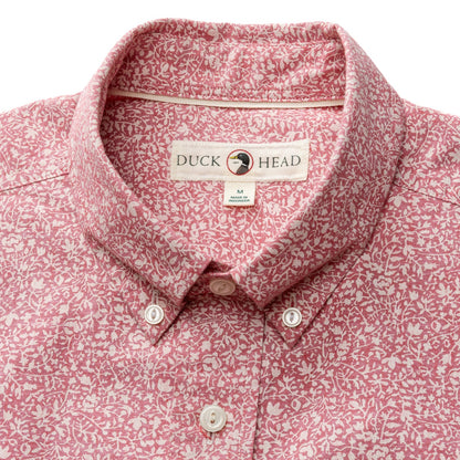 Duck Head Cotton Chambray Sport Shirt Rosewood