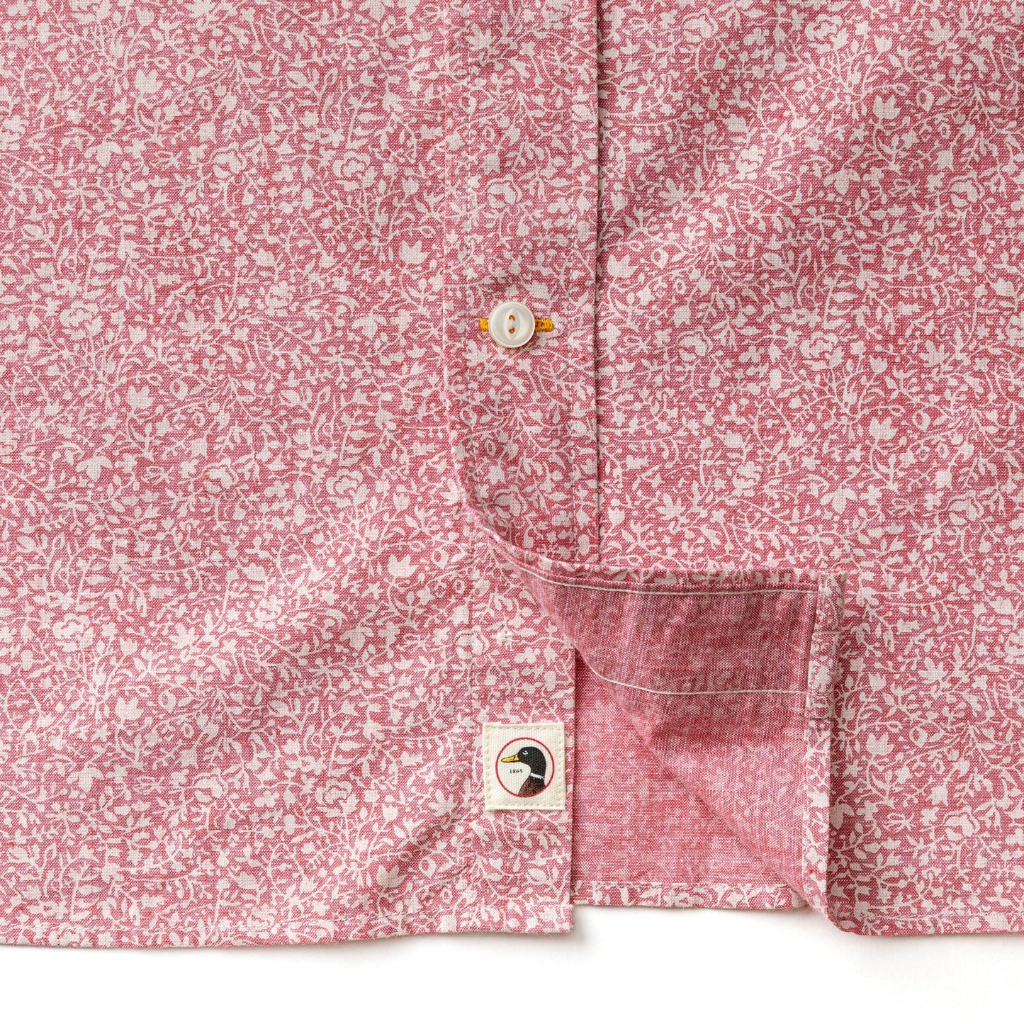 Duck Head Cotton Chambray Sport Shirt Rosewood