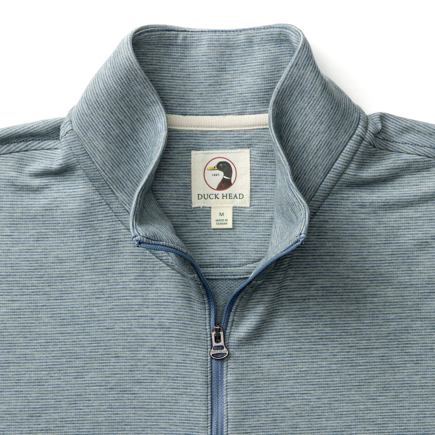 DUCK HEAD SUMMERFORD STRIPE PERFORMANCE 1/4 ZIP PULLOVER