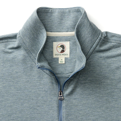 DUCK HEAD SUMMERFORD STRIPE PERFORMANCE 1/4 ZIP PULLOVER