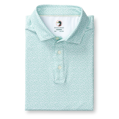 DUCK HEAD LONG DRIVE PERFORMANCE POLO - BAY FLORAL