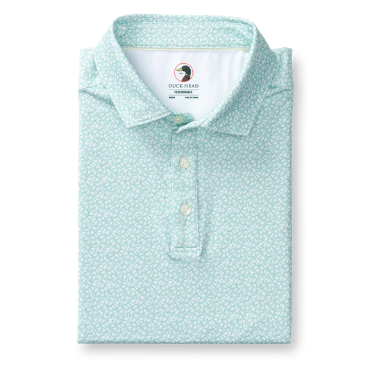 DUCK HEAD LONG DRIVE PERFORMANCE POLO - BAY FLORAL