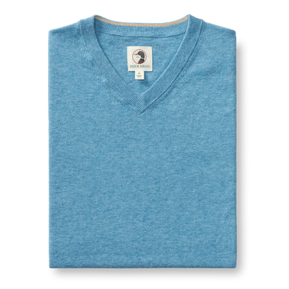 DUCK HEAD BUCKLEY JERSEY V-NECK SWEATER