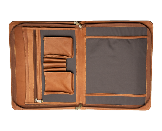 SARGE LEATHER EXITOSO ZIPPERED PORTFOLIO