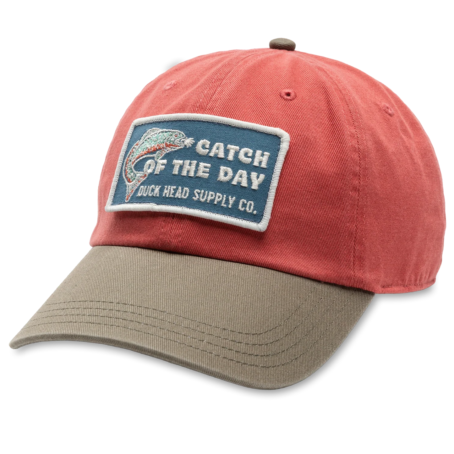 DUCK HEAD CATCH OF THE DAY PATCH HAT ROSEWOOD