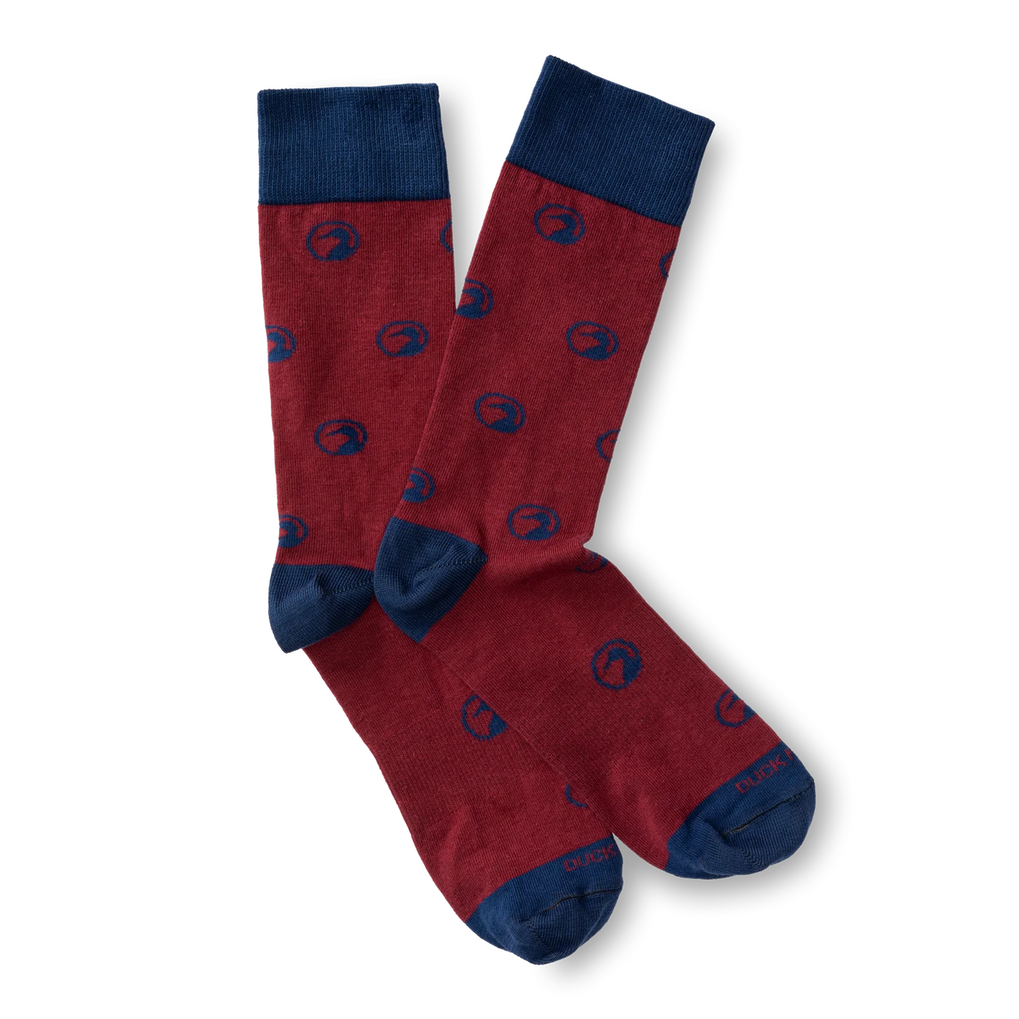 Duck Head Motif Sock Deep Red