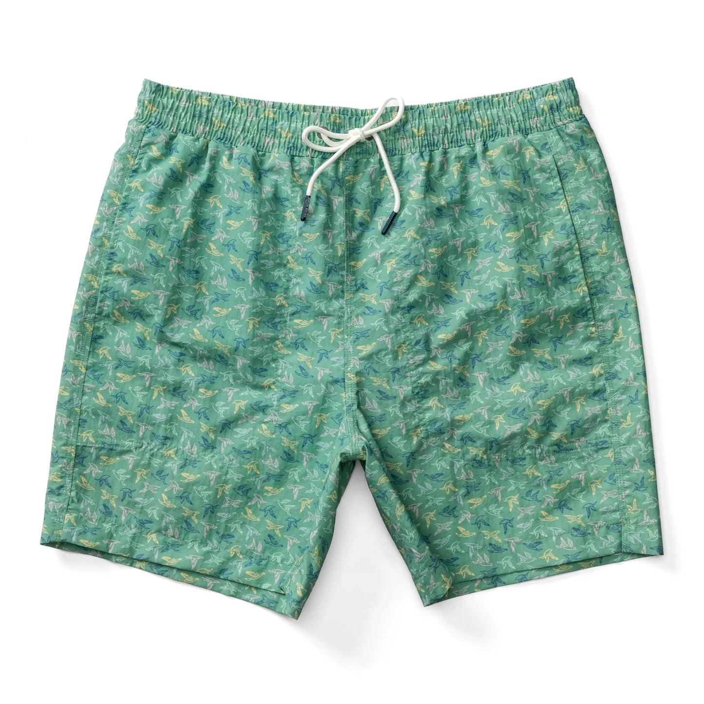 DUCK HEAD 6IN PRINT SAILPORT SWIM SHORT ASPEN GREEN