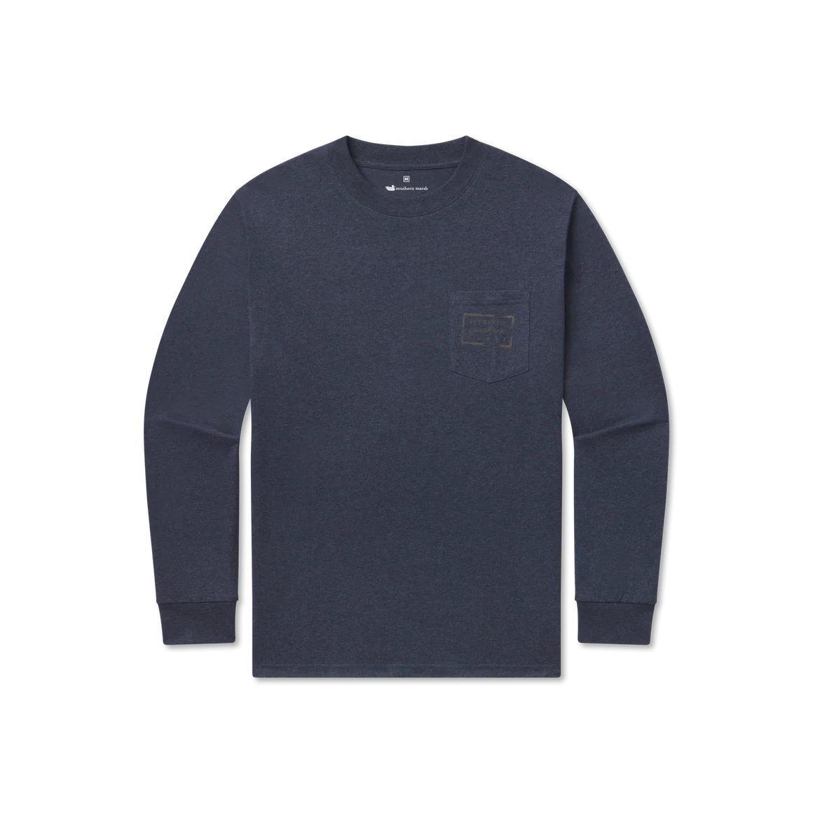 Southern Marsh Long Sleeve Authentic Tee Washed Lunar Navy
