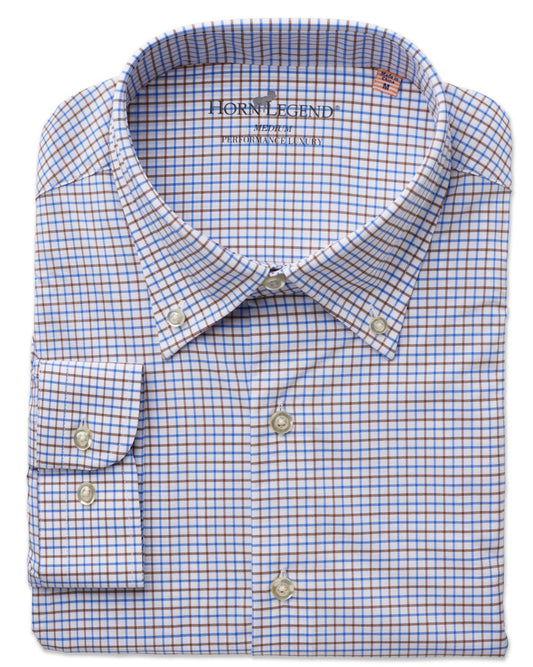 Horn Legend Performance Luxury Shirt Blue/Brown
