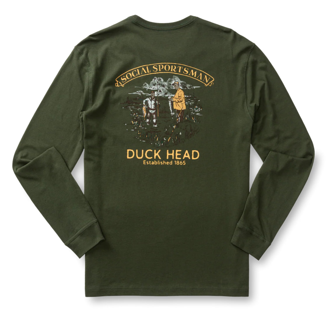 Duck Head Fisherman’s Folklore Long Sleeve Deep Olive