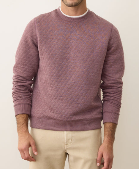 Marine Layer Quilted Crew Plum